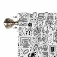 thumbnail image 4 of Game Console Valances for Windows Farmhouse Kitchen Curtains Valances Rod Pocket Valance Curtains for Kitchen Windows Black White Game Controller Monochrome Window Valances for Bathroom 60"x18", 4 of 6