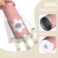 thumbnail image 2 of Floral 30oz Handheld Travel Tumbler with Handle – Double Wall Stainless Steel Insulated Cup, Flip Straw Lid, Leak-Proof & BPA-Free, Durable Hot & Cold Drink Mug,Thanksgiving, Xmas, Spring ,Flower, 2 of 6