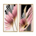 thumbnail image 2 of Designart "Hyperrealistic Gerbera Daisy Blooms III" Gerbera Framed Wall Art Set Of 2 - Pink Floral Framed Canvas Set For Living Room Decor, 2 of 7