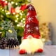 thumbnail image 5 of Adorno navideño de anciano sin rostro con sombrero de estrella iluminado | Muñeco colgante con patas para árbol y chimenea | Colores rojo, gris y verde, 5 of 5