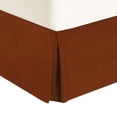 thumbnail image 2 of Brushed Microfiber 1800 Series Bed Skirt Solid 1PC Bed Skirt with 27" Drop (Olympic Queen, Chocolate)- Pleated Sides and Split Corners, Wrinkle & Fade Resistant, Easy to Care, 2 of 5