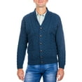 thumbnail image 3 of SAOL Aran Shawl Collar Cardigan 100% Premium Merino Wool Sweater Button Up Jacket for Men Made in Ireland, 3 of 4