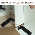 thumbnail image 3 of PTOOTP 2Set Shelf Support Bracket Iron Black for TV Cabinets Modern Style, 3 of 6