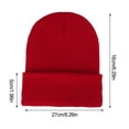 thumbnail image 3 of Minnieouse Gorros Beanie Gorros de punto Unisex Skullcap manga hilo multifuncional a prueba de viento accesorios para el cabello para deportes al aire libre Sombreros Rojo Minnieouse AP010147-06, 3 of 5