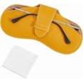 thumbnail image 1 of Estuche delgado para gafas, estuche portátil de cuero para gafas de sol, estuche liviano para gafas de viaje, estuche para gafas con paño de limpieza suave., 1 of 9