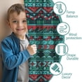 thumbnail image 3 of Blackout Kids Curtains,Turquoise Boho Tribal Triangles and Arrows Pattern Childrens Insulated Curtains Set Of 2,Bedroom Essentials,Toddler Room Decor 42x84in(106x213cm), 3 of 5