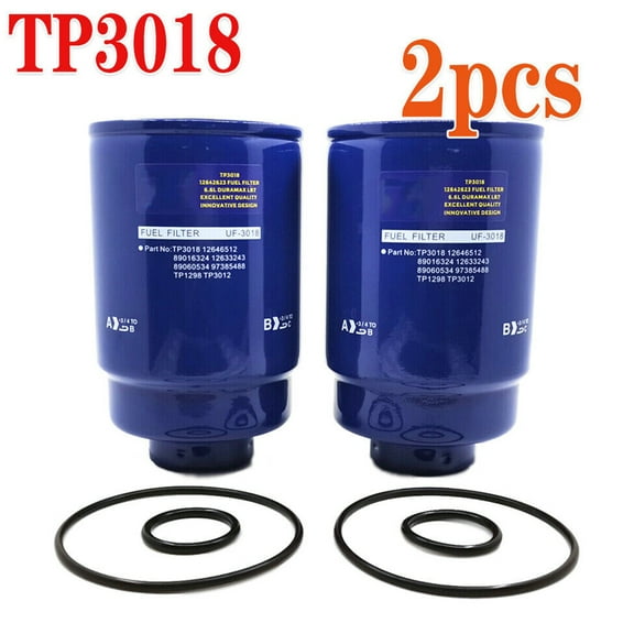 For GM 6.6L Duramax Diesel TP3018 Fuel Filter 19420323 12664429 Filter,Pack of 2