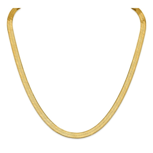 Primal Gold Primal Gold 14 Karat Yellow Gold 6.5mm Silky Herringbone