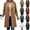A30 Khaki, variant on Xdegoge Long Wool Coat Women Single Breasted Peacoat Jacket Warm Notched Lapel Woolen Blend Trench Coats Fashion Winter Clothes with Pockets Outerwear