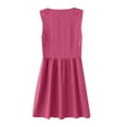 thumbnail image 4 of Summer Dresses For Women 2025 Plus Size, Tank Mini Sundress Sleeveless Casual V Neck With Pockets Womens Dresses Casual Sweater Off Shoulder Dresses Semi Formal Dresses Cocktail (L, Hot Pink) ZMTing, 4 of 4