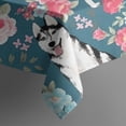 thumbnail image 5 of Husky Dog Flower Floral Square Tablecloth,Waterproof Square Table Cover,Wipeable Spillproof Washable Table Cover for Home Kitchen Party Decor 42"X42"(107x107cm), 5 of 6