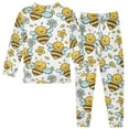 thumbnail image 2 of joogoo Cute Bee and Flowers 2 Piece Long Sleeve Tee and Pants Cotton Pajama Set 4T, 2 of 7