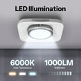 thumbnail image 4 of SPECSTAR Bathroom Exhaust Fan with Light, 110 CFM 1.0 Sone Shower Ventilation Fan, Super Quite Fan w/ 6000 K 1000LM LED Cool White Light, for 4'' Duct Ceiling Mount, 4 of 7
