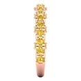 thumbnail image 4 of 3.13 ctw Wedding Band for Women - 18K Rose Gold Simulated Yellow Diamond Stackable Eternity Ring, 4 of 6