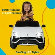 Kidzone 12V 7AH Kids Ride On Car Licensed Lamborghini Urus Electric Vehicle High/Low Speed With 2.4G Remote Control, Horn, Radio, USB Port, Spring Suspension, Opening Door, LED light, Pink