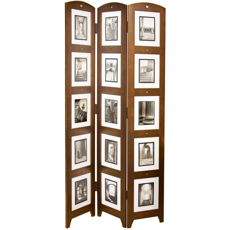 Kiera Grace Triple-Panel Cairo Photo Screen Room Divider, Holds 15 Photos, 33" x 64.5"