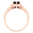 thumbnail image 4 of Clara Pucci 14K Rose Gold 2.4875 Natural Onyx Engraveable Engagement Ring + Wedding Band Set, 4 of 7