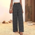 thumbnail image 6 of Jerdar Womens Wide Leg Pants Palazzo Casual Flowy Elastic Waist Pant Dressy Long Lounge with Pockets Summer Spring Outfits L, 6 of 6