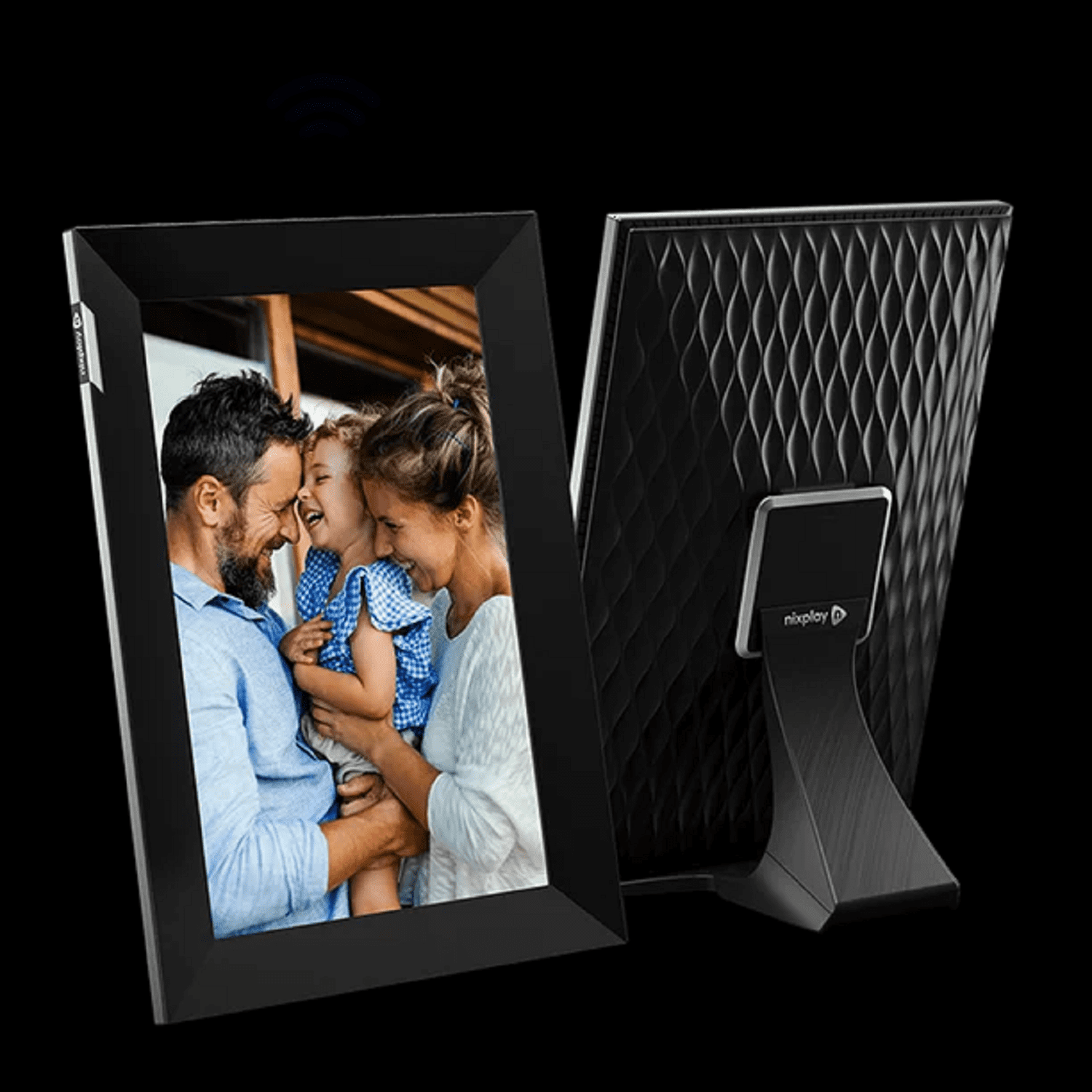 Nixplay 10.1 inch Touch Screen Digital Picture Frame with WiFi (W10K),  Black-Silver, Share Photos and Videos Instantly via Email or App 