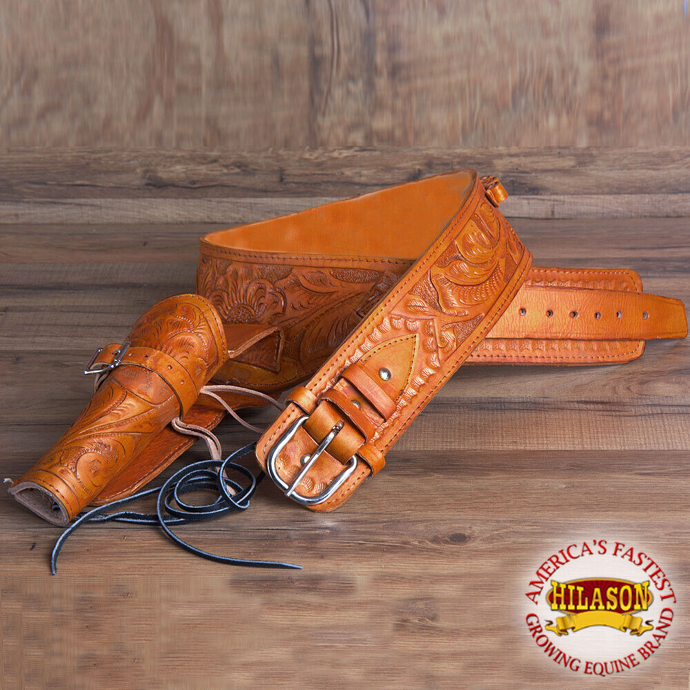 92SU 46" Right Hand Caliber 44/45 Leather Cowboy Gun Rig Holster Belt