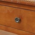 thumbnail image 3 of GVN Console Table, Entryway Table, 48" Solid Pine Wood Top Console Table with 3 Storage Drawers and 2 Shelves (Brown), 3 of 11