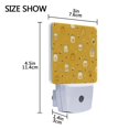 thumbnail image 4 of LED Sensor Night Light Auto On/Off Dusk to Dawn Lamp for Bedroom Hallway Honey Jars and Bees Pattern 2 Pack, 4 of 7
