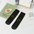 thumbnail image 7 of Pofeuu Golden Spider Web Print 30cm Socks, Adult Running Hiking Socks for Youth and Adult, 7 of 7