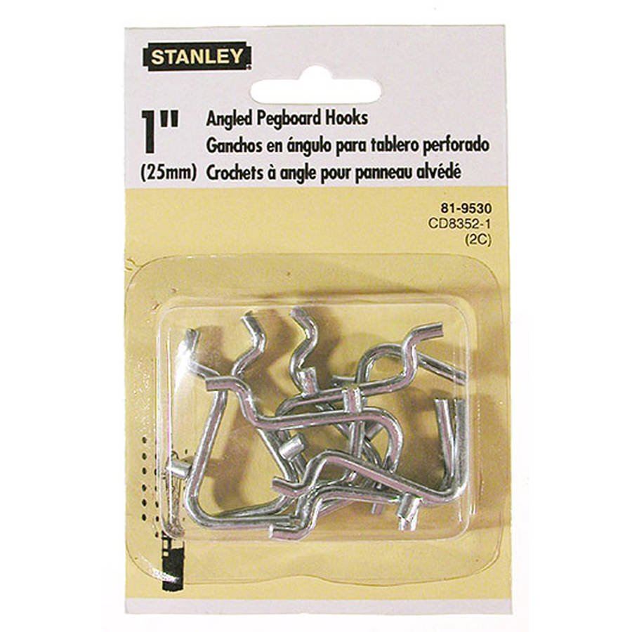 Stanley Hardware 819535 11/2" L Pegboard Hooks, 8 Count