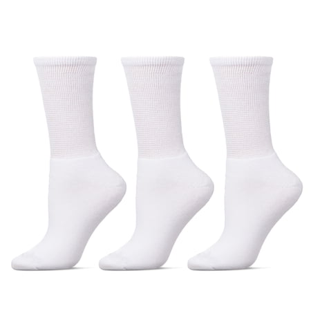 Care Fit Solutions 3 Pair Pack Full Cushioned Antimicrobial Diabetic Crew Socks