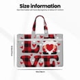 thumbnail image 3 of Salouo Buffalo Plaid Love And Gnome for Canvas Tote File Bag, Tote Bag With Zipper Business Briefcase Document Bag with Handle A4 File Organizer Laptop Bag for Travel & Work, 3 of 8