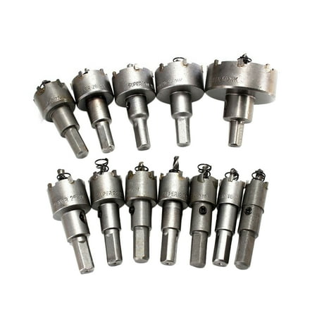 

12pcs Diamond Drill Bits Glass and Tile Hollow Core Drill Bits Extractor for Glass Ceramics Porcelain Ceramic Tile (15mm-50mm)