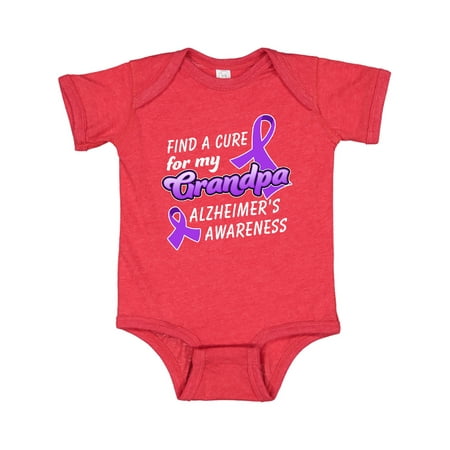 

Inktastic Alzheimer s Awareness Find a Cure for my Grandpa Gift Baby Boy or Baby Girl Bodysuit