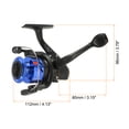 thumbnail image 2 of Uxcell Fishing Reel, Ultra Smooth Powerful Fishing Reels Left/Right Interchangeable Handle, Black, Blue, 2 of 6