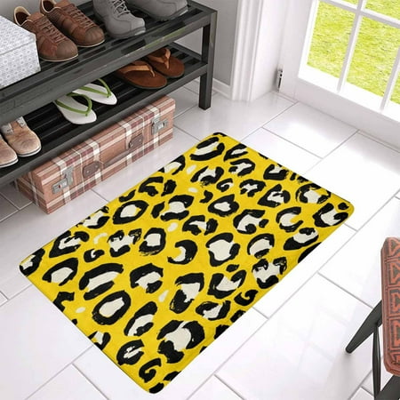 Pop Leopard Print Doormat Entrance Mat Floor Rug Indoor Door Mats