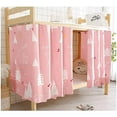thumbnail image 5 of CAILDANL Bottom Bunk Bed Curtains Privacy Cloth Underbed Curtains for Low Loft Bed Twin, 2 Panels, Pineapple, 5 of 7