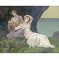 thumbnail image 3 of Pierre Puvis de Chavannes 18x15 Black Modern Framed Museum Art Print Titled - In the Heather (1896), 3 of 5