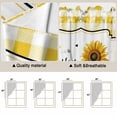 thumbnail image 5 of Sunflowers Swag Valances for Windows 2 Pack, Kitchen Window Curtains 36 Inch Length, Yellow Floral Botanical Checkered Farmhouse Privacy Swag Curtains for Living Room/Bathroom with Rod Pocket 36"x36", 5 of 8