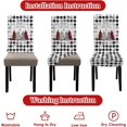 thumbnail image 7 of Christmas Chair Covers Set of 6 Buffalo Plaid Christmas Tree Dining Chair Seat Cover Stretch Removable Xmas Chair Slipcover Protector for Xmas Dining Room Kitchen Home Decor, 7 of 7