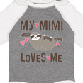 thumbnail image 4 of Inktastic My Mimi Loves Me Sloth Girls Long Sleeve Baby Bodysuit, 4 of 5