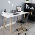 thumbnail image 2 of Urban Shop Acrylic Rolling Office Chair, Black, Adjustable Height, Mid Back, 2 of 9