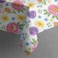 thumbnail image 4 of Pioneer Flower Floral Print Pattern Rectangle Tablecloth 60"x120", Waterproof Polyester Table Cloth, Wipeable Spillproof for Dining Camping Indoor Outdoor, 4 of 6