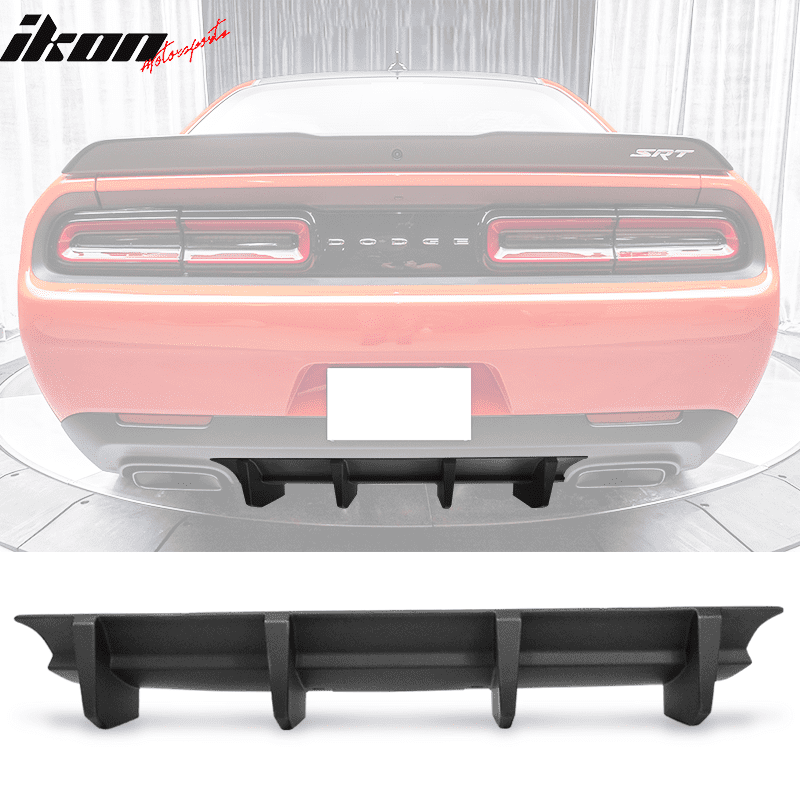 Compatible With 1520 Dodge Challenger Rear Bumper Lip Diffuser 4 Shark