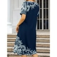 thumbnail image 5 of Plus Size Fashion Elegant Women Dress Loose Casual Dress Women Dress New Temperament, 5 of 8