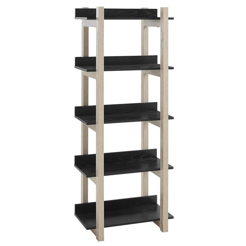 Modway Reprieve 4 Shelf Plastic Bookcase in Natural and Black Walmart