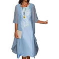 thumbnail image 1 of Ensemble Deux Pièces Robe Maxi pour Femmes Cardigan en Chiffon Fluide Invité de Mariage Imprimé Floral Robes Midi avec Veste en Dentelle, 1 of 2