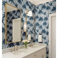 thumbnail image 3 of S4Sassy Palm Tree Wallpaper - Teal Wall Covering, 25" X 240" Self-Adhesive Plain Vinyl Wallpaper, Decorative Wallwrap, Easy Diy Wall Covering For Bedroom, Living Room, Living Space, 3 of 9