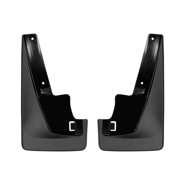 Fits 2011-2023 Dodge Durango Weathertech Mud Flap 110124 Direct-Fit; Set of 2; Contoured; Without Logo; Black; Thermoplastic; QuickTurn Fastening System