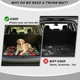 thumbnail image 4 of Jeiento Xmas Plaid Gingerbread Snowman All Weather Cargo Liner Heavy Duty Non Slip Rear Trunk Mat Fit Truck SUV Van, 4 of 7