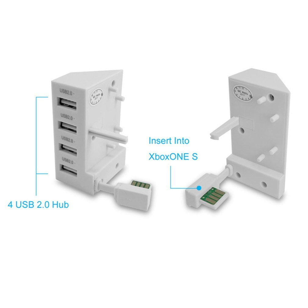 4 Ports USB 2.0 HUB For Xbox One Slim Console USB Splitter Expansion