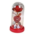 thumbnail image 3 of Rosa eterna en cúpula de cristal, regalo de San Valentín para mamá, decoración de San Valentín base roja, 3 of 9